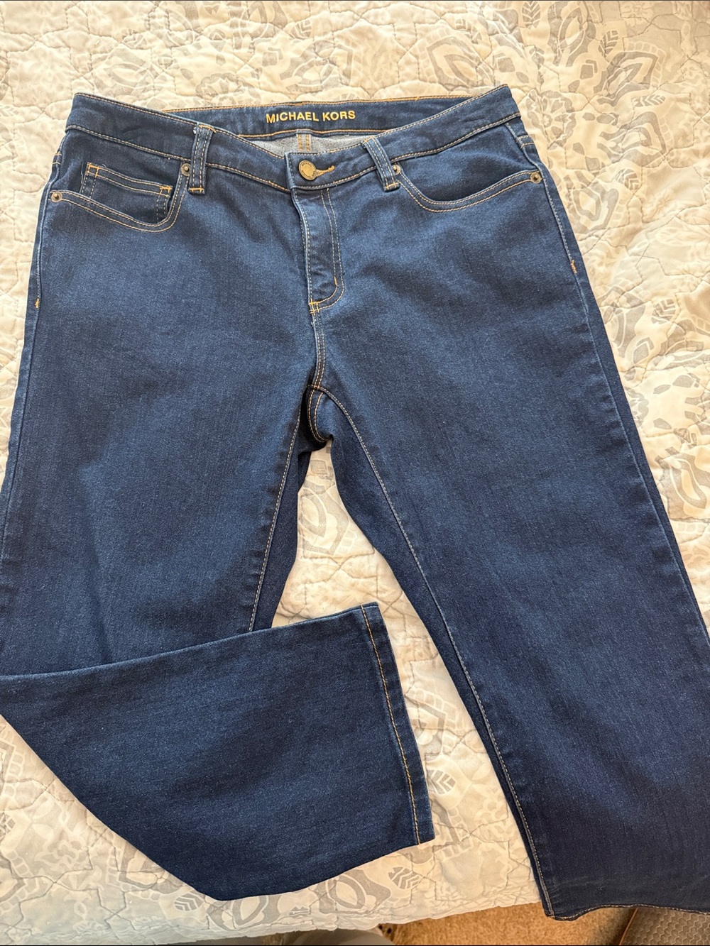 Michael Kors Women's Dark Blue Straight Leg Jeans